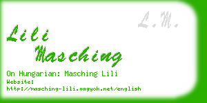 lili masching business card